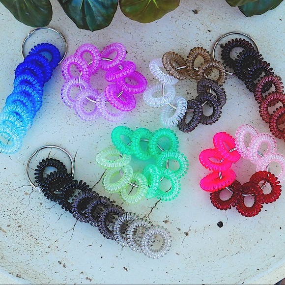 Brown SOLD OUT Coil Ties with Hair Tie Ring - Picture 5 of 7